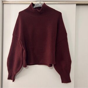 NAADAM Rich Maroon Turtleneck Sweater